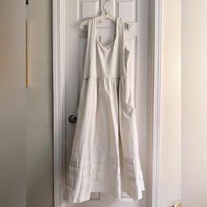 J. Crew Ivory Scoop Neck Mixy Dress